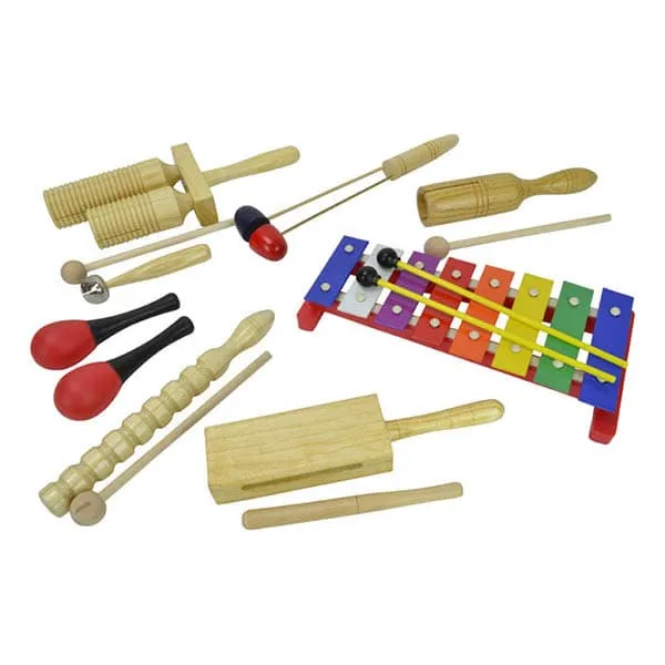 Barne percussionsett med 8 deler