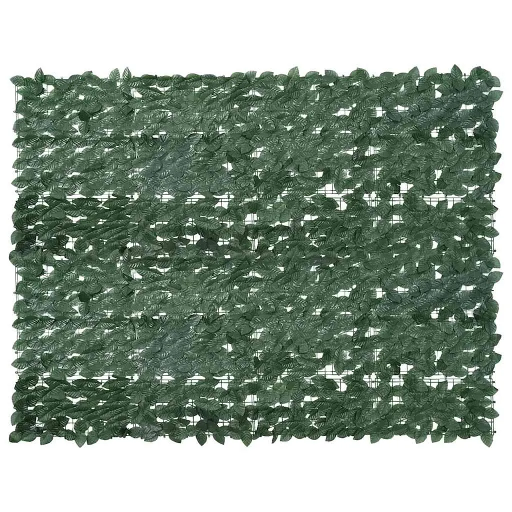 vidaXL Balkongskjerm med mørkegrønne blader 200x150 cm