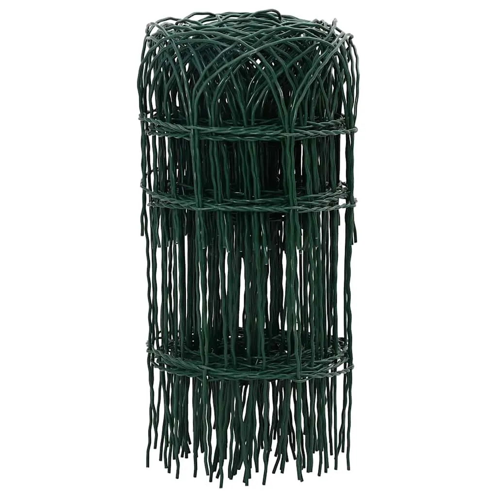 vidaXL Hagegrensegjerde pulverlakkert jern 25x0,4 m