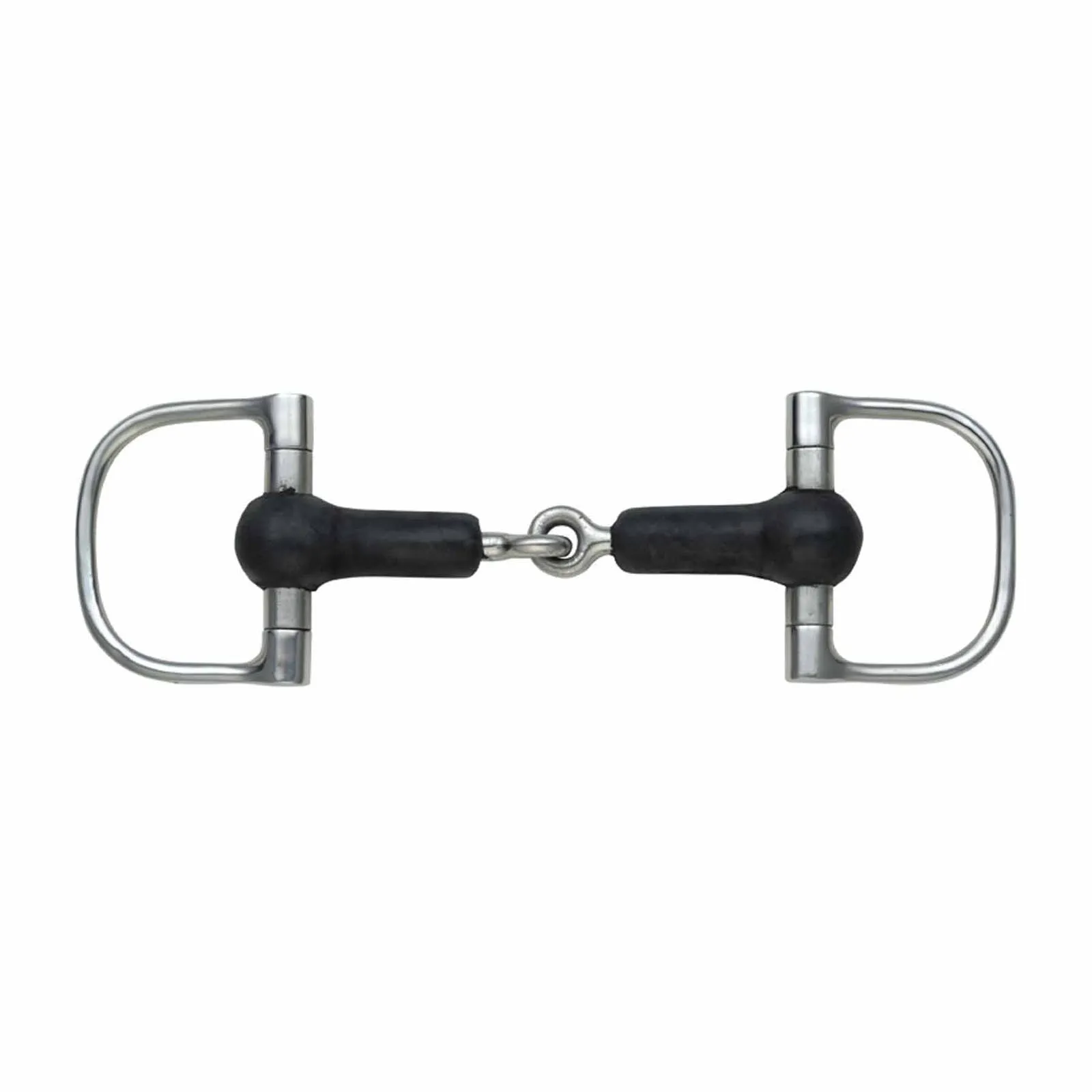 Shires Rubber Jointed Horse D-Ring Snaffle Bit