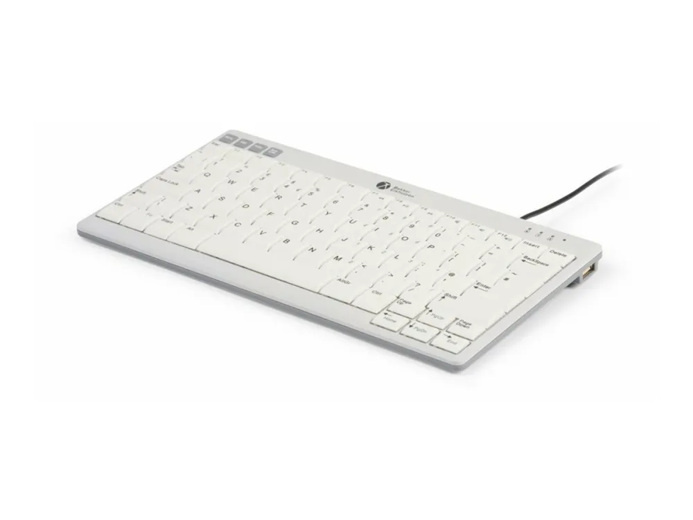 Bakker Elkhuizen UltraBoard 950 V2 - Tastatur - compact - USB-C - QWERTY - USA - lysegrå, mørk grå - 100% recycle/biodegradable paper/carton