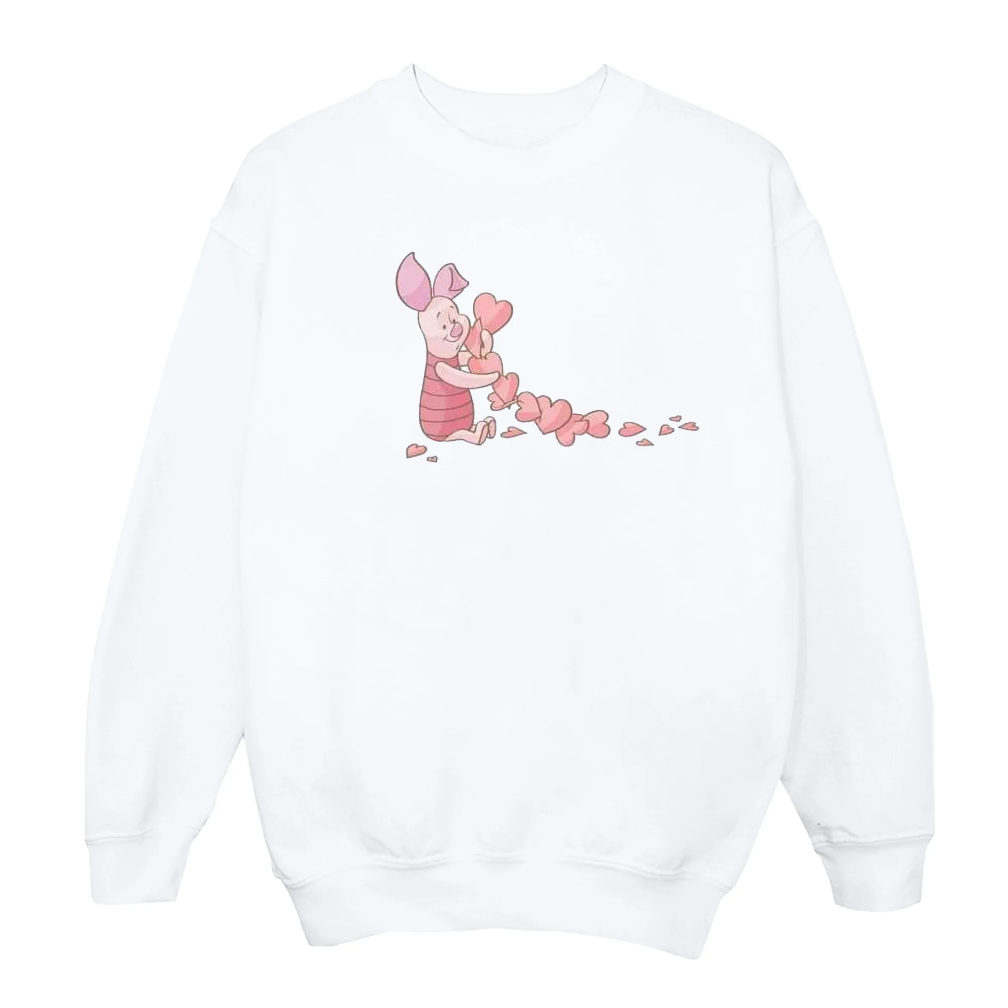 Disney Womens/Ladies Winnie The Pooh Piglet Chain Of Hearts Sweatshirt