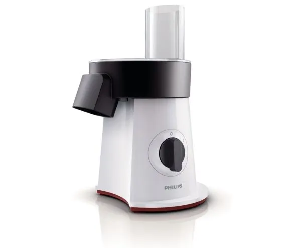Philips Viva Collection HR1388/80 salatkutter, 600 RPM, Plast, Sikkerhetslåssystem, Svart, Rød, Hvit, Rustfritt stål, Plast