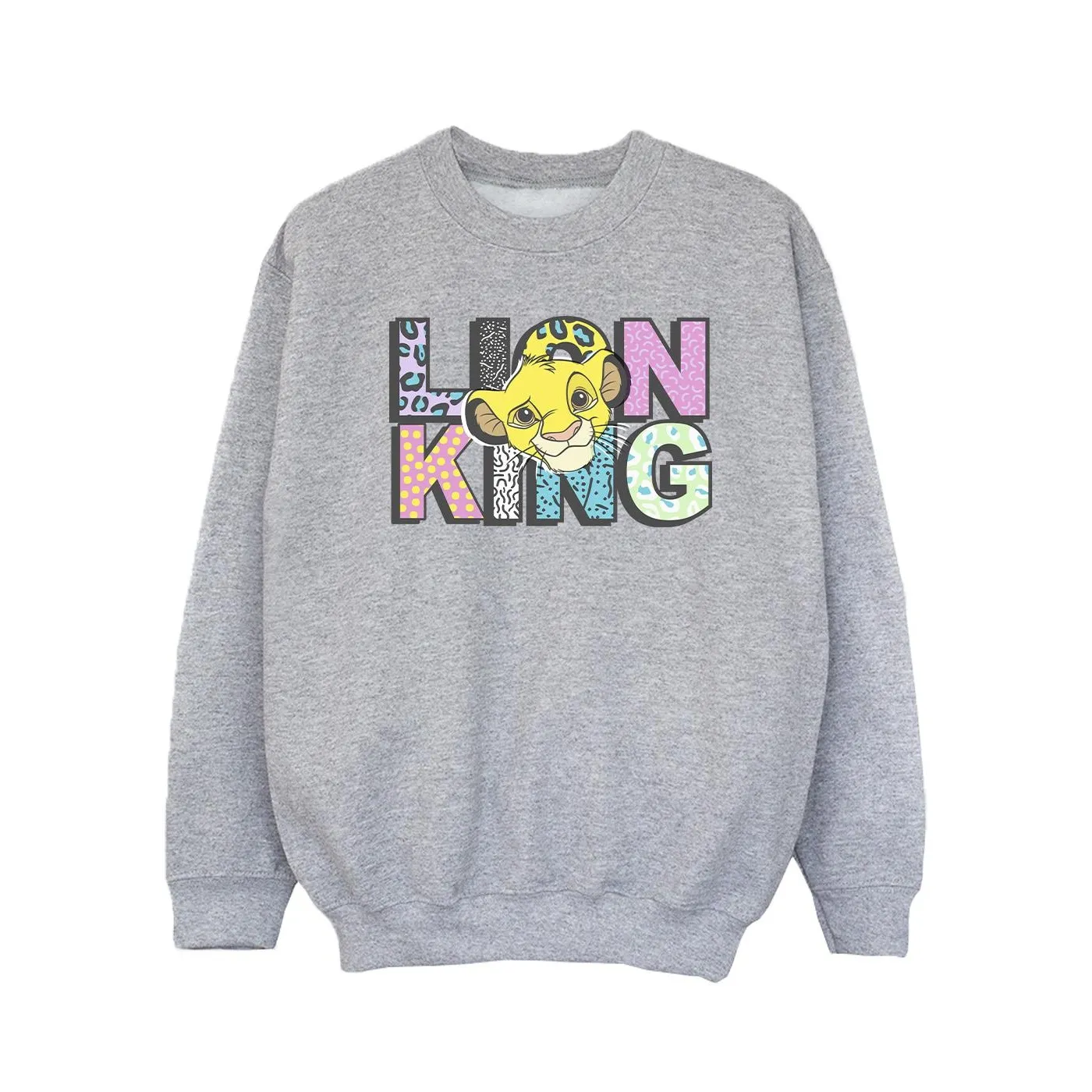 Disney Girls The Lion King Pattern Logo Sweatshirt