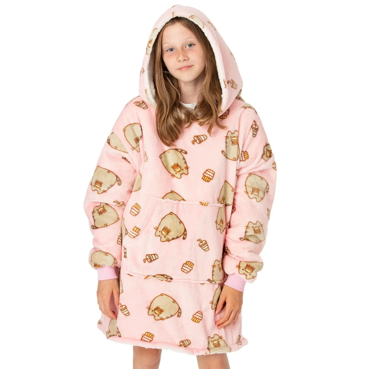 Pusheen Childrens/Kids VUddie Oversized Hoodie Blanket