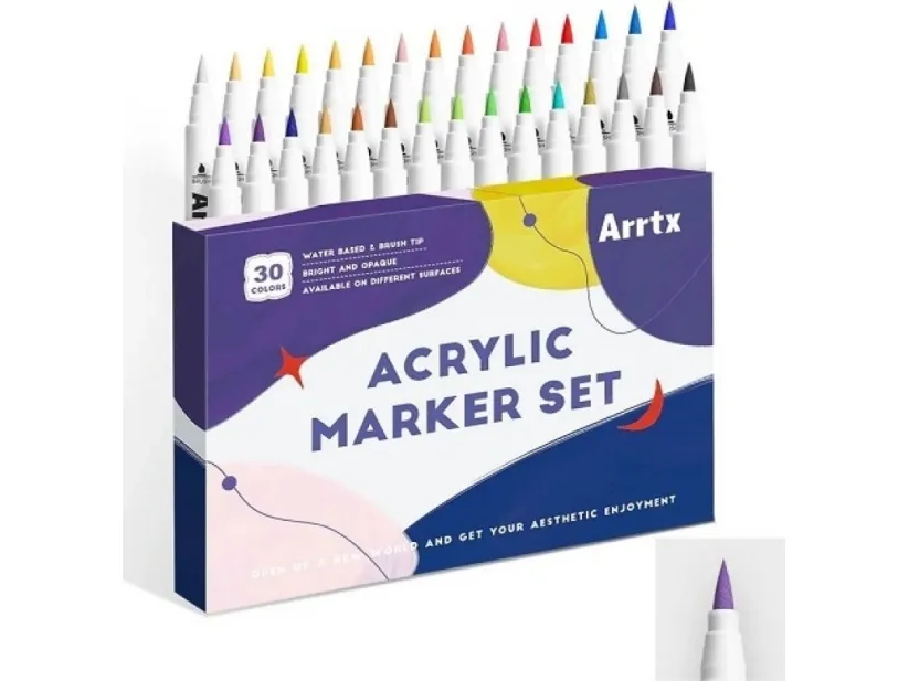 ARRTX akrylpennmarkører – tusjer, 30 farger