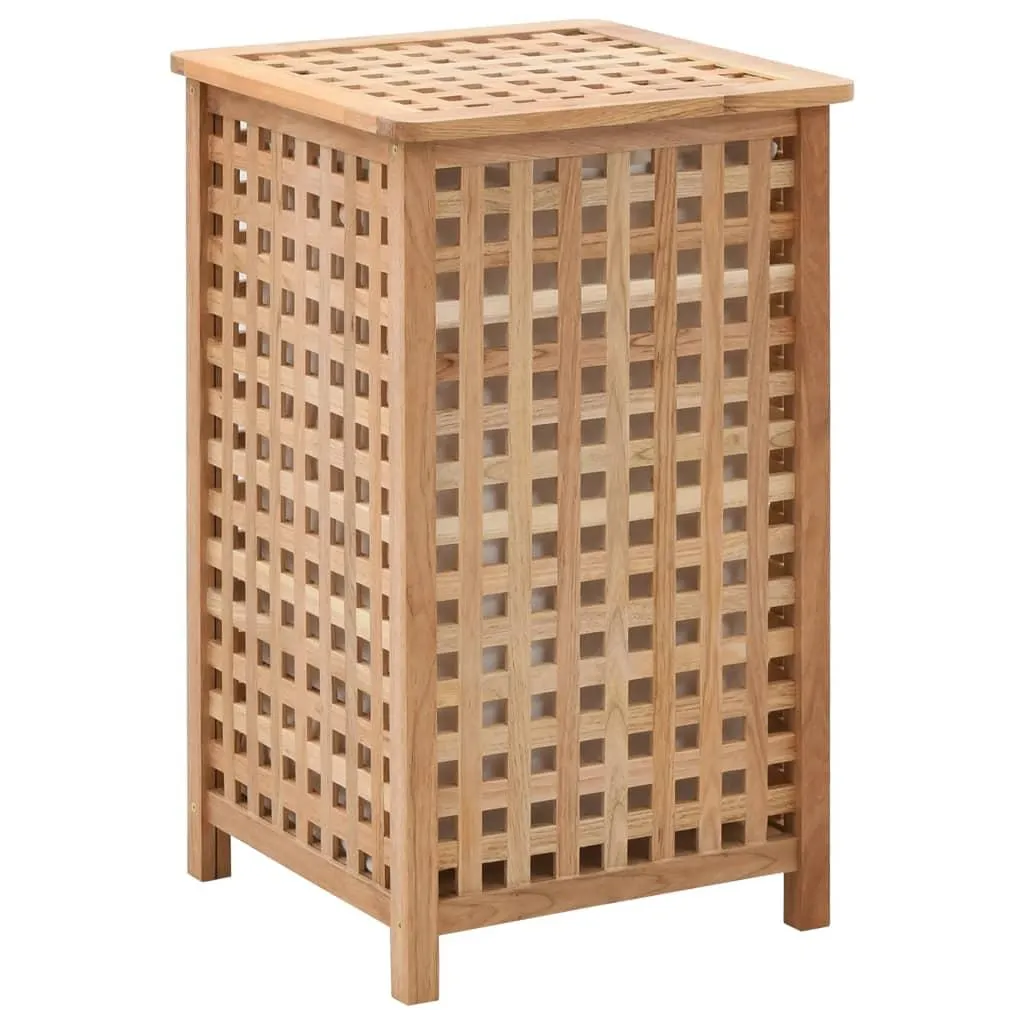 vidaXL Skittentøyskurv 39x39x65 cm heltre valnøtt