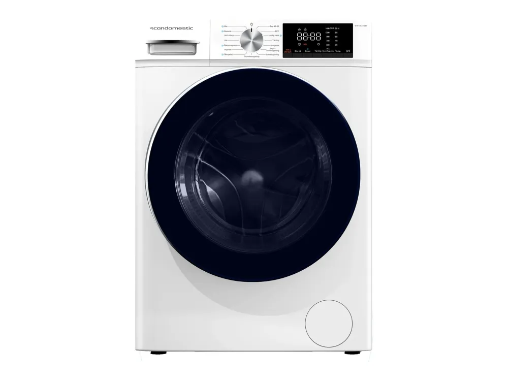 Scandomestic Standard WDF10614WBE - Vaskemaskin/tørker - bredde: 60 cm - dybde: 58 cm - høyde: 85 cm - frontileggelse - 10 kg - 1400 rpm - hvit