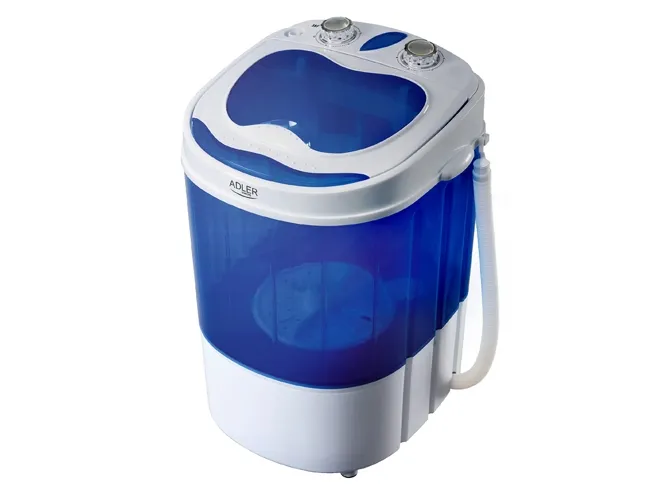 Adler AD 8051, Toplader, 3 kg, Blå, Hvit