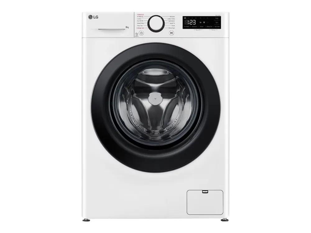 LG Serie R5 F2WR508SWW - Vaskemaskin - bredde: 60 cm - dybde: 53.5 cm - høyde: 85 cm - frontileggelse - 8 kg - 1200 rpm - hvit