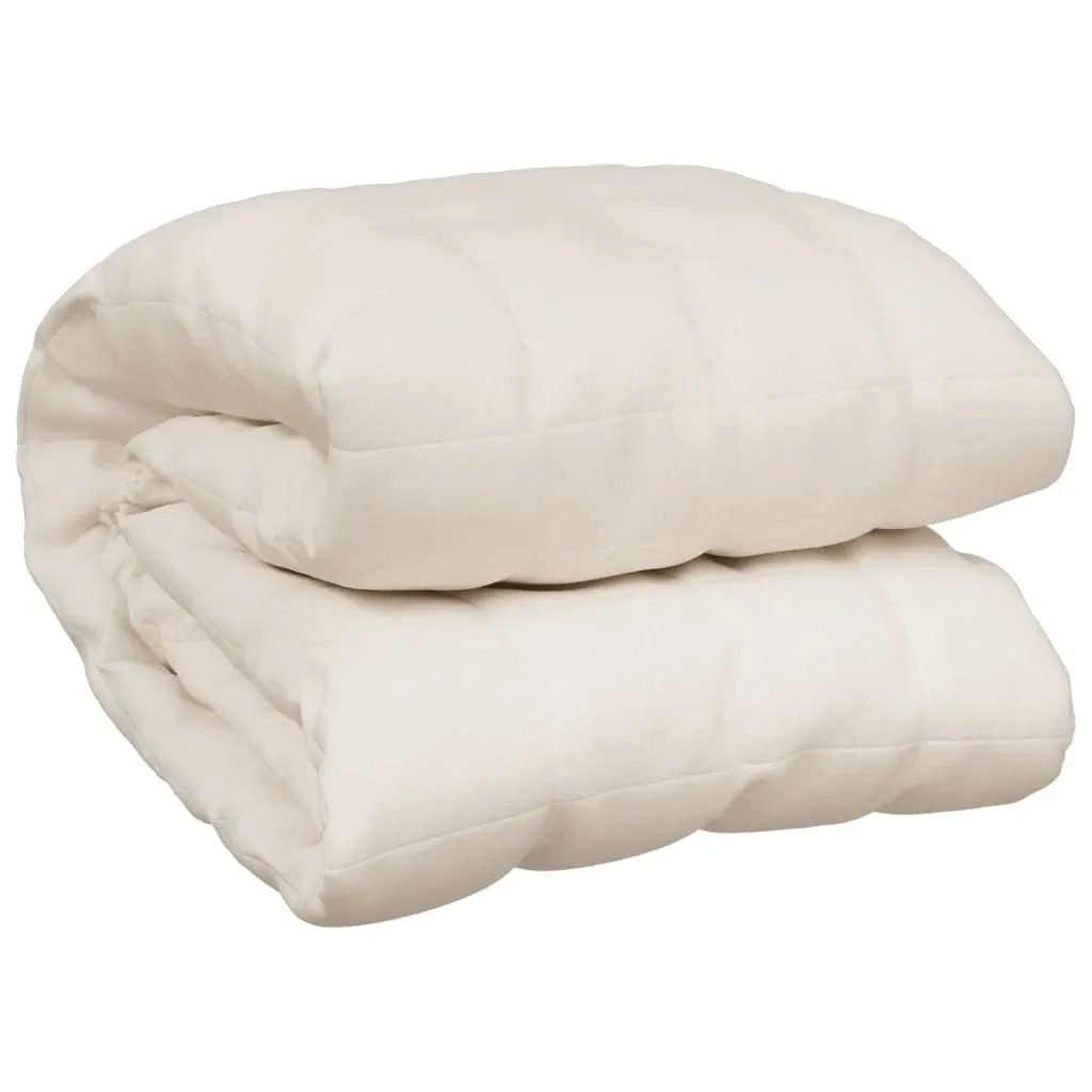 vidaXL Vektdyne kremhvit 140x200 cm 6 kg stoff