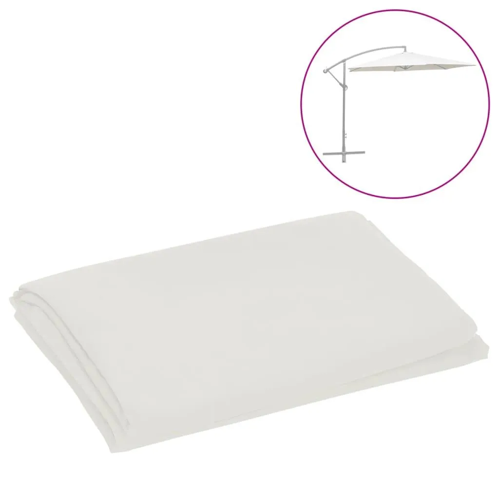 vidaXL Erstatningsstoff for hengeparasoll sandhvit 300 cm