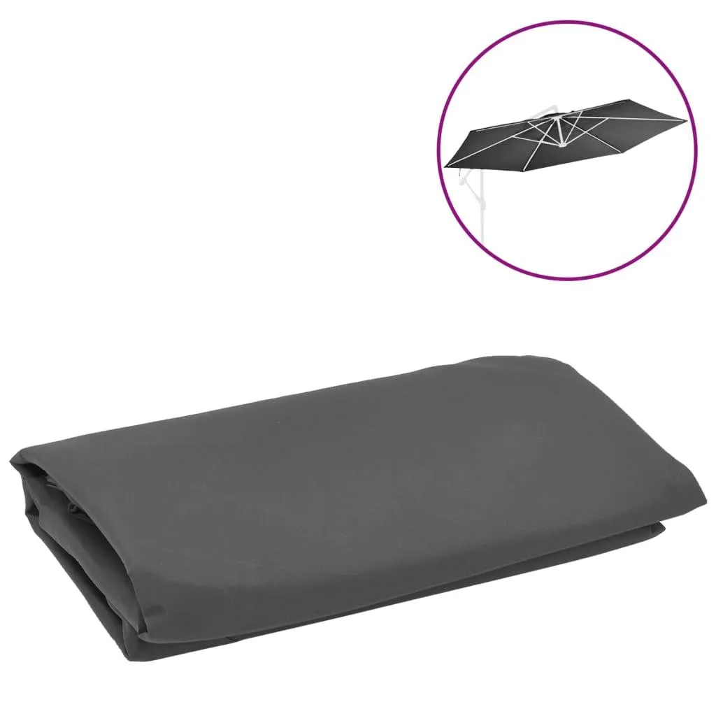vidaXL Erstatningsstoff for hengeparasoll antrasitt 350 cm
