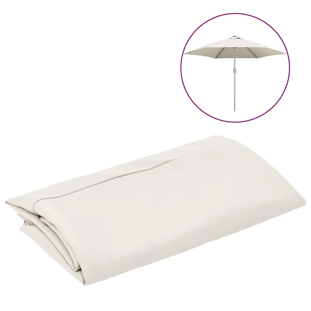 vidaXL Erstatningsstoff for hageparasoll sandhvit 300 cm