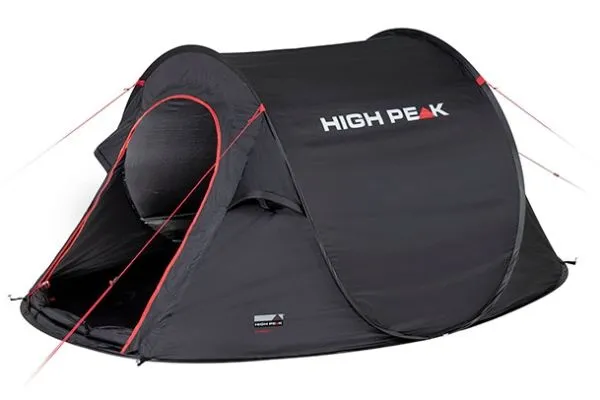 High Peak Vision 3, Camping, Hard ramme, Tunell Telt, 3 person(er), 2,26 kg, Sort
