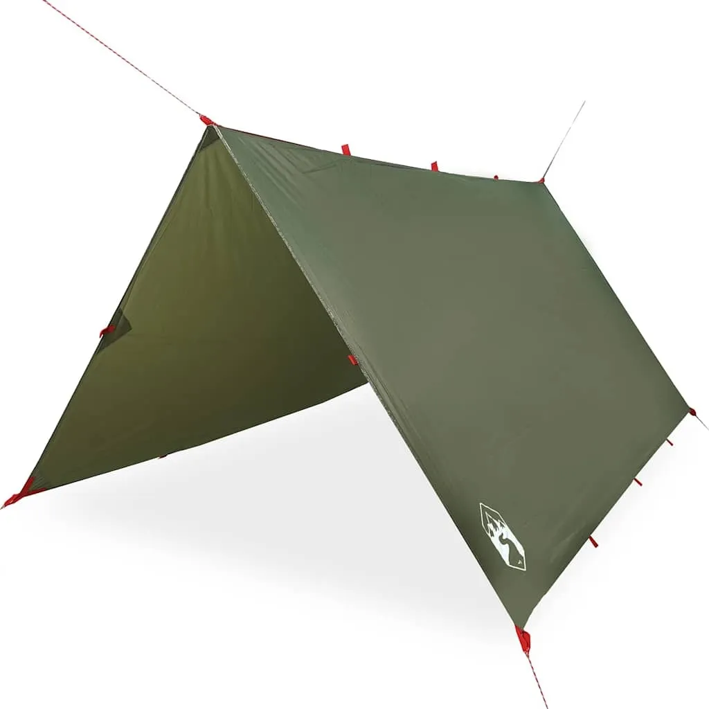 vidaXL Campingpresenning olivengrønn 306x306 cm vanntett