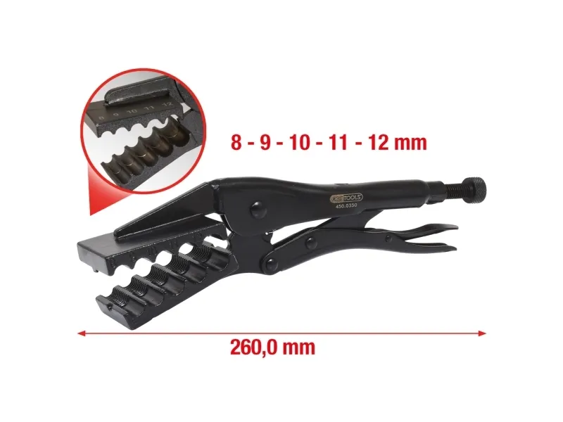 KS TOOLS Spezial-Klemm-Gripzange, Ã˜ 8 -12 mm (450.0350)