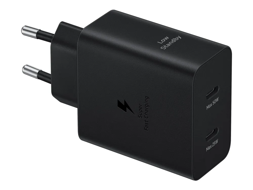 Samsung EP-T5020 - Strømadapter - 50 watt - 3 A - SFC 2.0, PD 3.0 (USB-C) - på kabel: USB-C - svart