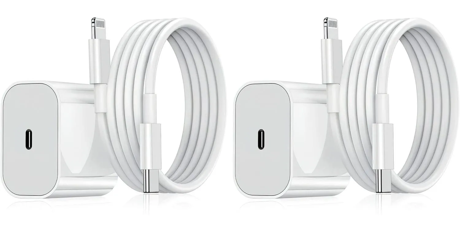 Lader for iPhone - Hurtiglader - Adapter + Kabel 20W USB-C - 10-Pack iPhone