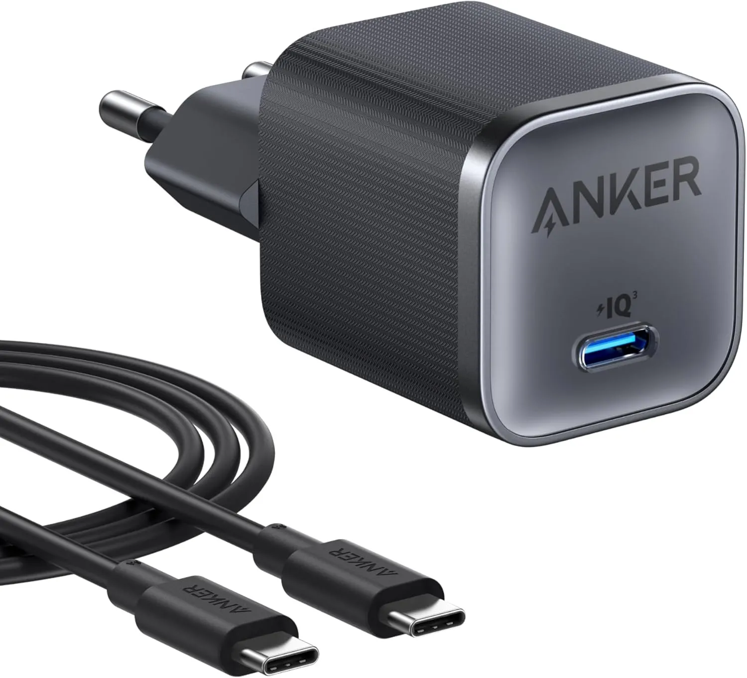 Anker Nano 45W USB-C Hurtiglader for iPhone, MacBook, iPad, Samsung Galaxy inkludert 1,8 m kabel
