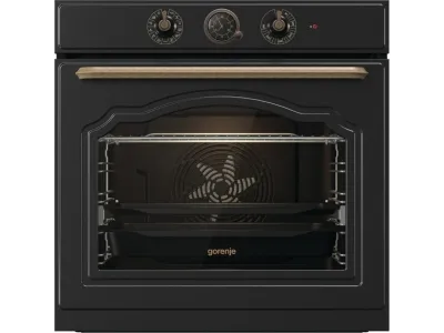 Gorenje BOS67372CLB, Stor, Elektrisk ovn, 77 l, 3500 W, 77 l, 300 °C