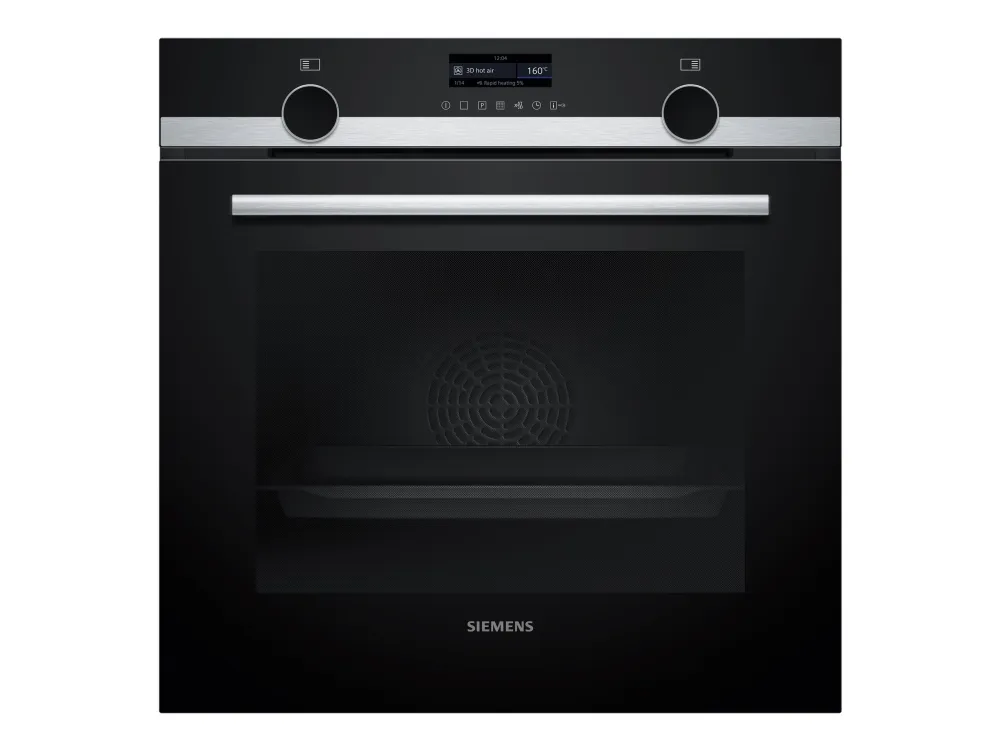 Siemens iQ500 HB579GBR3 - Ovn - innebygd - fordypning - bredde: 56 cm - dybde: 55 cm - høyde: 58.5 cm - med selvrens - Klasse A+ - rustfritt stål