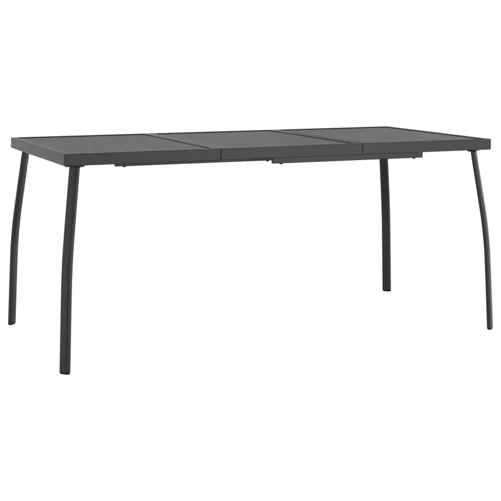 vidaXL Hagebord antrasitt 165x80x72 cm stål netting