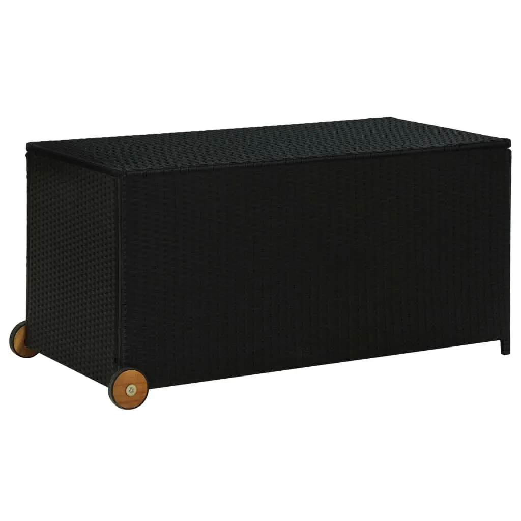vidaXL Hageboks svart 120x65x61 cm polyrotting
