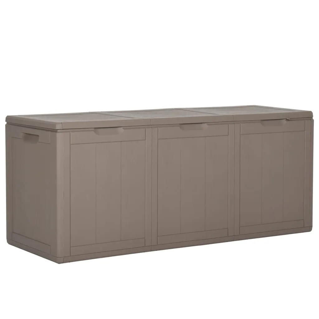 vidaXL Putekasse for hage 270 L brun PP-treutseende