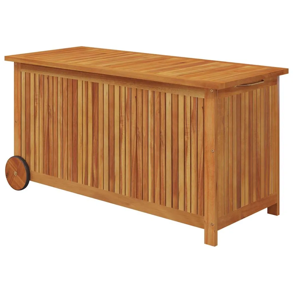 vidaXL Putekasse med hjul 113x50x58 cm heltre akasie