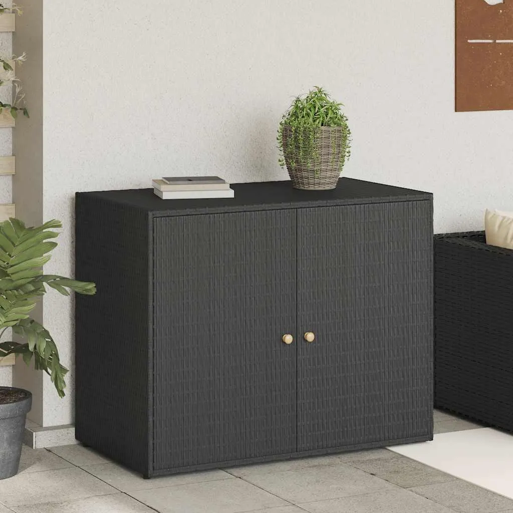 vidaXL Hageskap svart 100x55,5x80 cm polyrotting