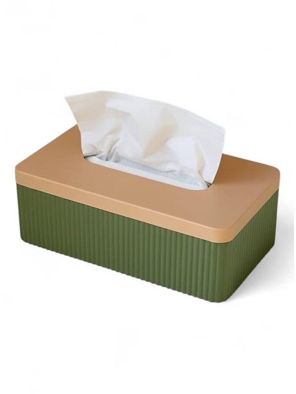 Simiu TISSIVA - Paper Dispenser - Square - Olive Green/Beige - 25 x 14cm