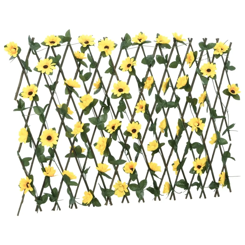 vidaXL Utvidbart espalier med kunstig eføy gul 180x60 cm