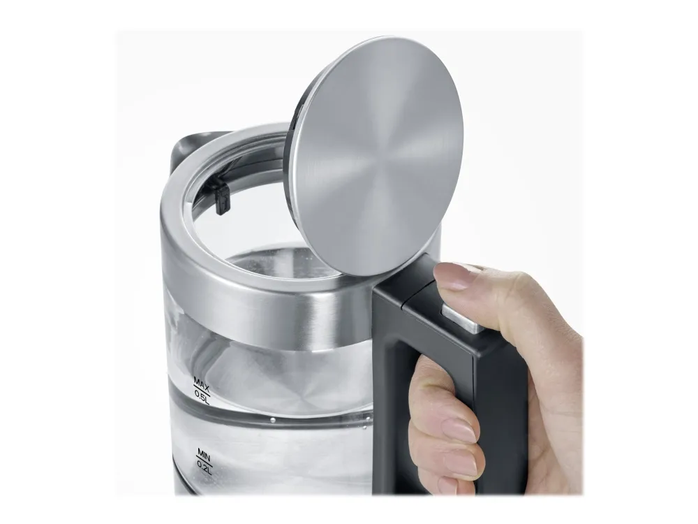 SEVERIN WK 3472 - Kjele - 0.5 liter - 1 kW - glass/stainless steel/black