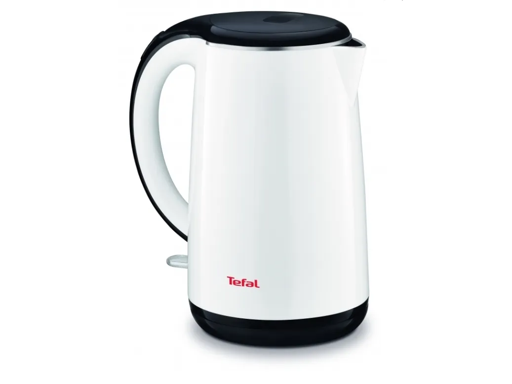 Tefal KO260130, 1,7 L, 2400 W, Svart, Hvit, Plast, Rustfritt stål, Vannmåler, Overopphetingsbeskyttelse