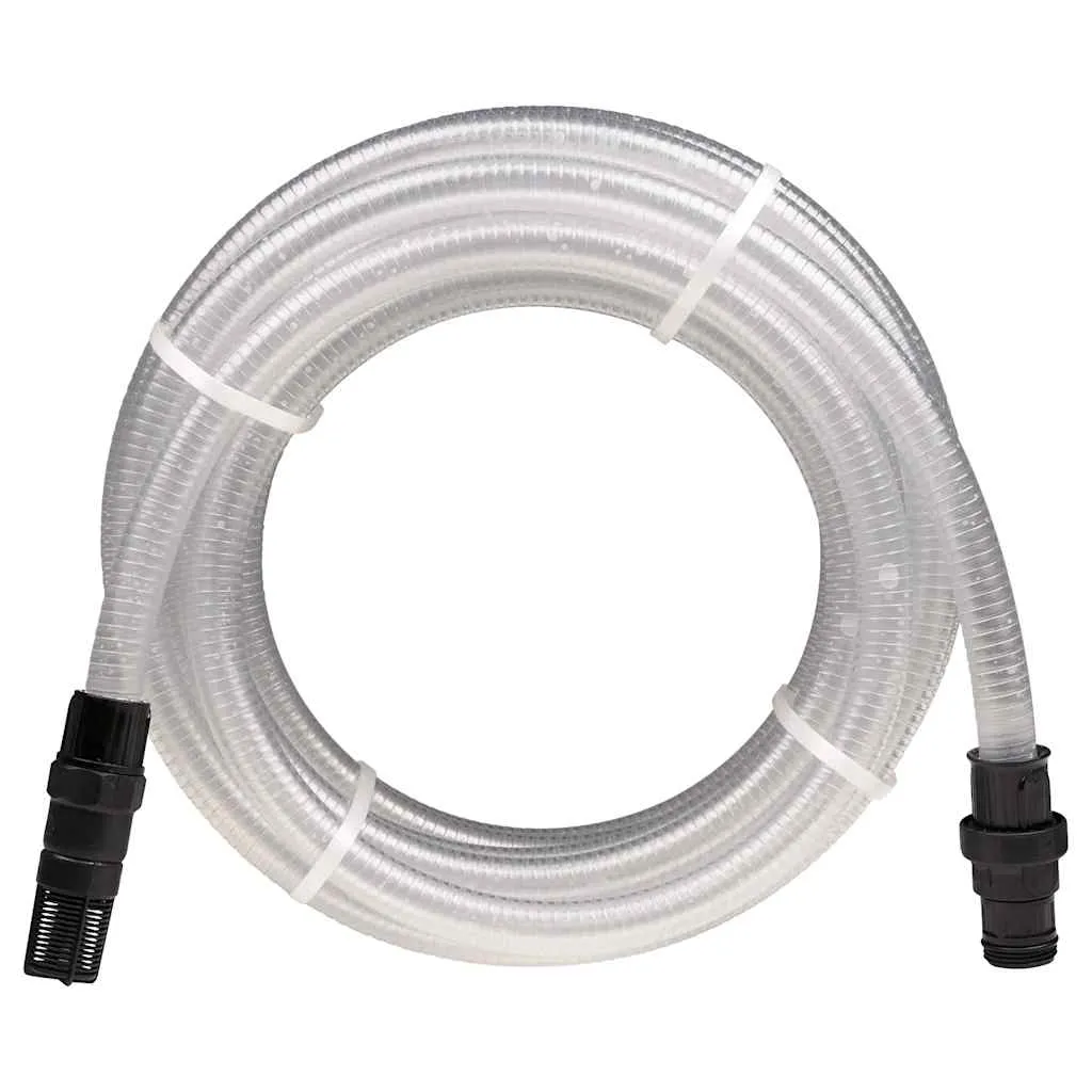 vidaXL Sugeslange med messingkoblinger gjennomsiktig 1,1" 10 m PVC