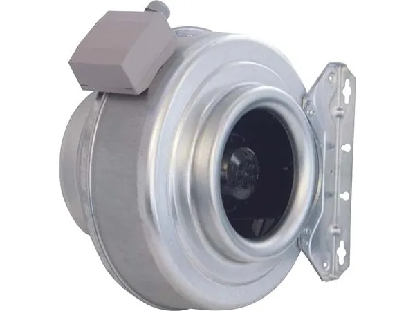 SYSTEMAIR Kanalventilator K200 L Sileo med beslag, 50-60 Hz, 230 V, 145-205 W. Luftmængde max. 965 m³/h el. 530 m³/h ved 300 Pa og 50 Hz.