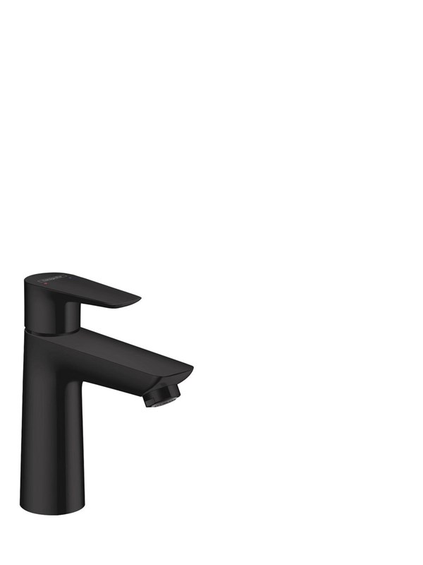 Hansgrohe talis e single lever basin mixer 110 without waste matt black