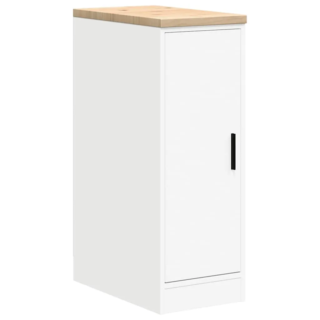 vidaXL Garasje Oppbevaringsskap Hvit 30x51x85 cm Heltre Furu