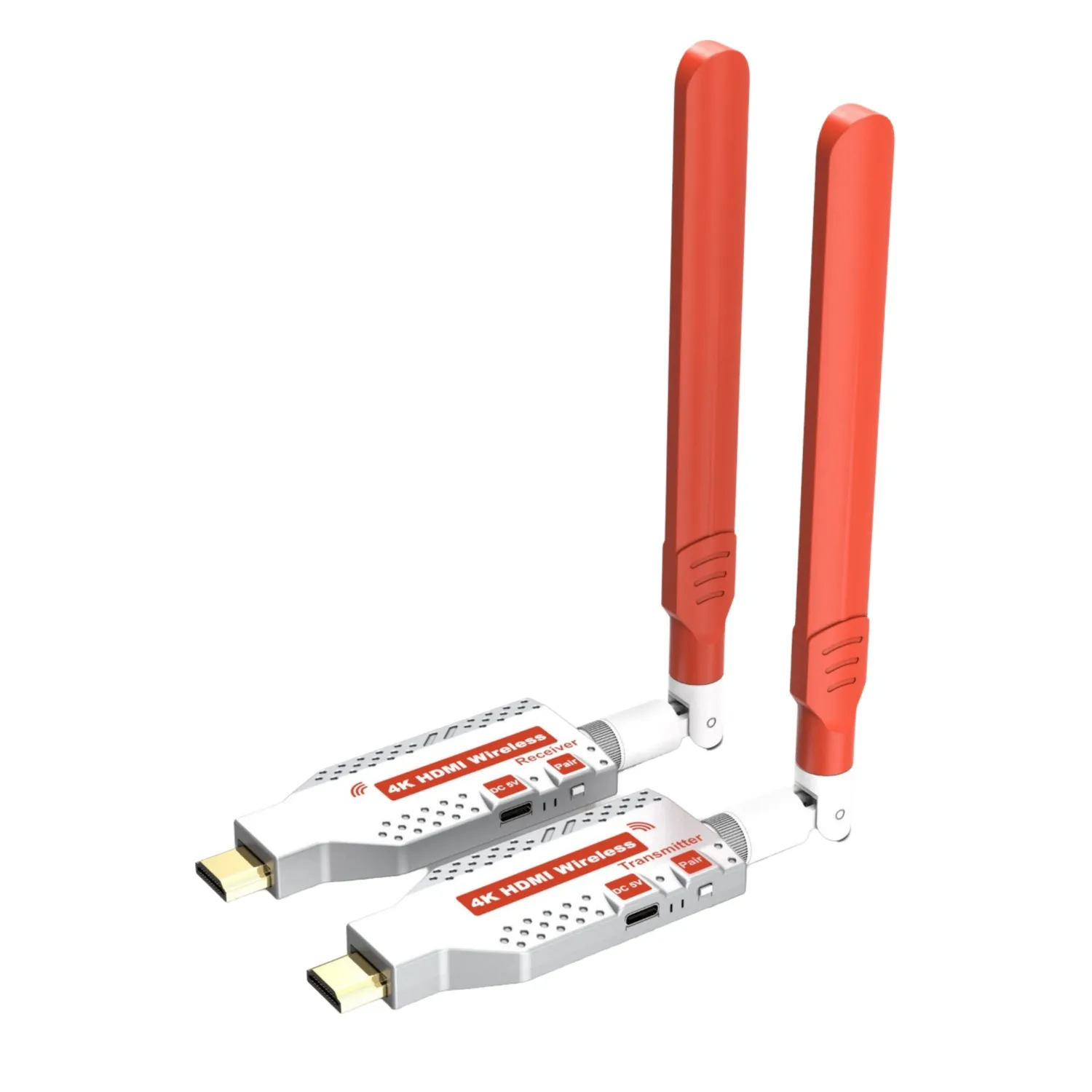 NÖRDIC Trådløs HDMI-forlenger 150m Sender/Mottaker 4K HD 5G Wifi for Laptop til TV, PC, Monitor, Projektor