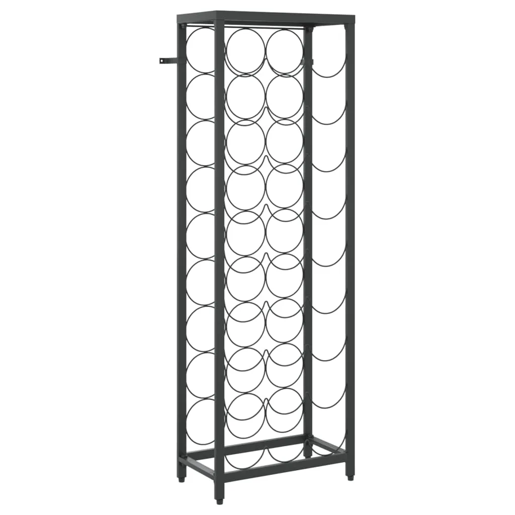 vidaXL Vinstativ for 27 flasker svart 34x18x100 cm smijern