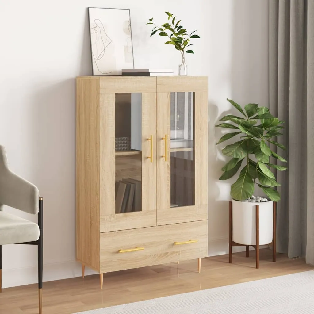 vidaXL Highboard sonoma eik 69,5x31x115 cm konstruert tre