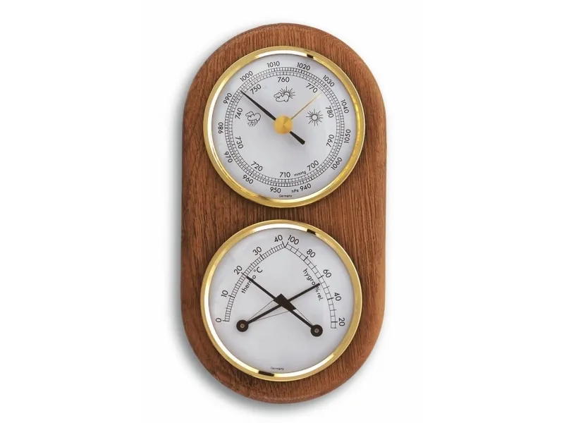 TFA-Dostmann 20.1051, Elektronisk miljøtermometer, Innendørs, °C, 0 - 40 °C, Analog, Brun, Hvit
