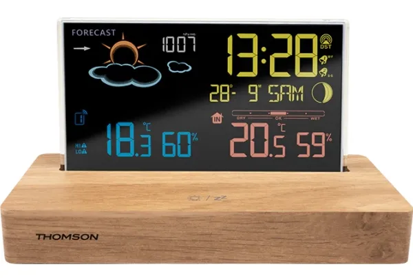 Thomson CT610, Tre, Inne Termometer, Utendørs Barometer, Utendørs Fuktighetsmåler, Utendørs Barometer, 85 - 110 kPa, 20 - 95%, -9,9 - 50 °C, 14,2 -...