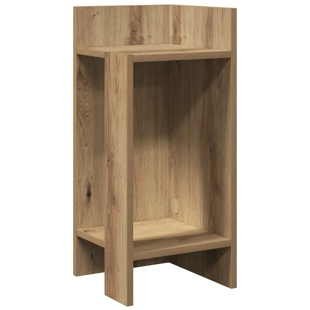 vidaXL Sidebord med hylle artisan eik 25,5x27x60 cm