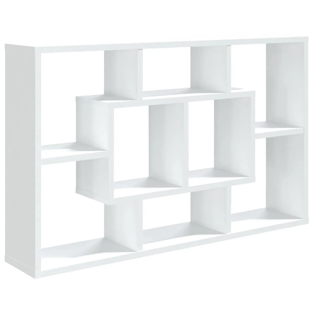 vidaXL Vegghylle hvit 85x16x52,5 cm konstruert tre