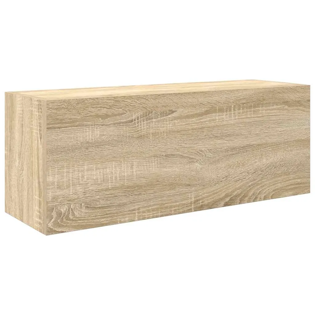 vidaXL Veggskap til baderom sonoma eik 80x25x30 cm konstruert tre