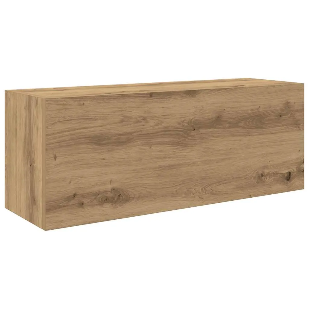 vidaXL Veggskap til baderom artisan eik 80x25x30 cm konstruert tre