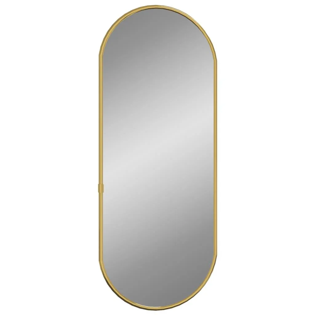 vidaXL Veggspeil gull 60x25 cm oval