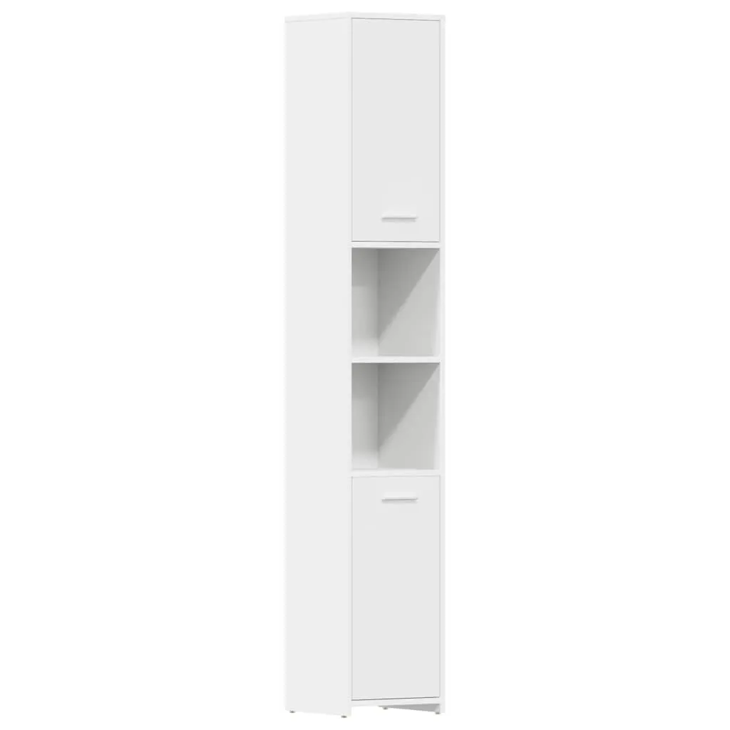 vidaXL Baderomsskap hvit 30x30x183,5 cm sponplate